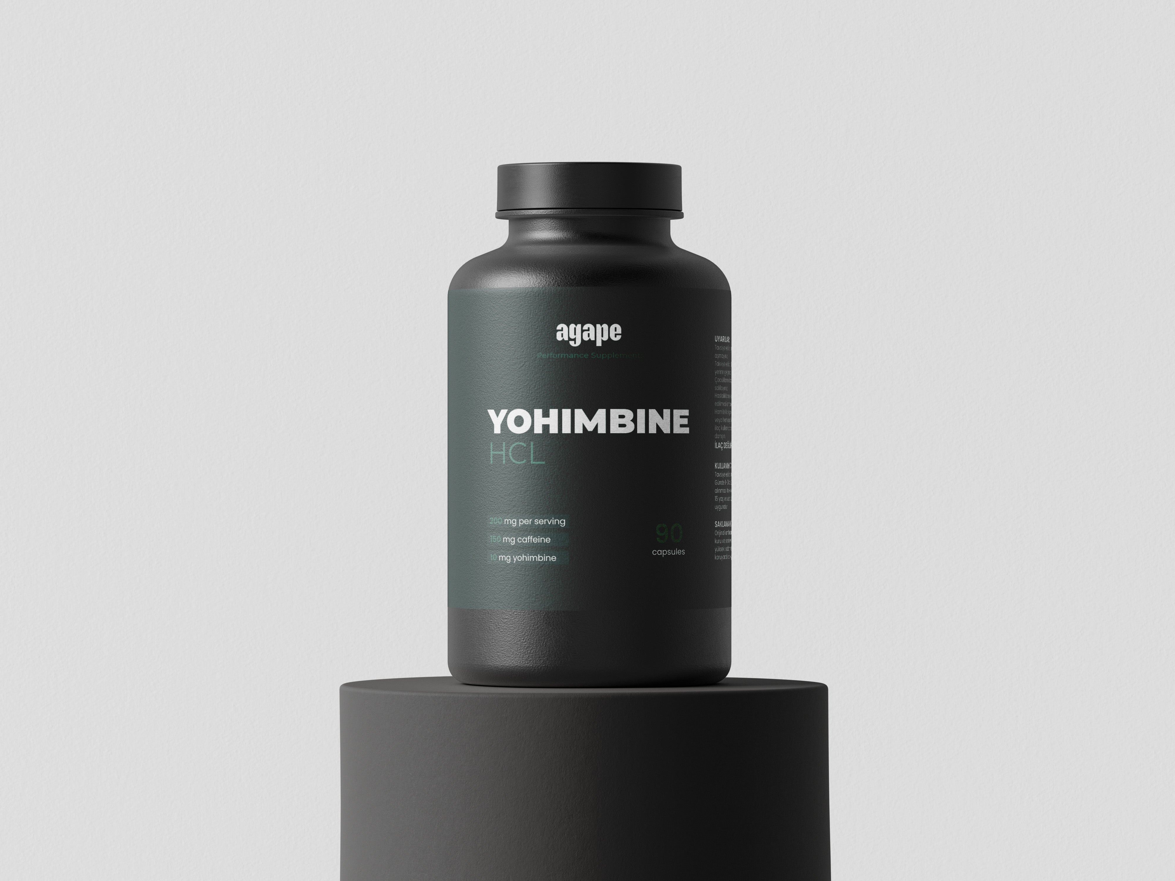 Agape Yohimbine HCL 90 Kapsül | Antrenman Öncesi Destekleyici Takviye